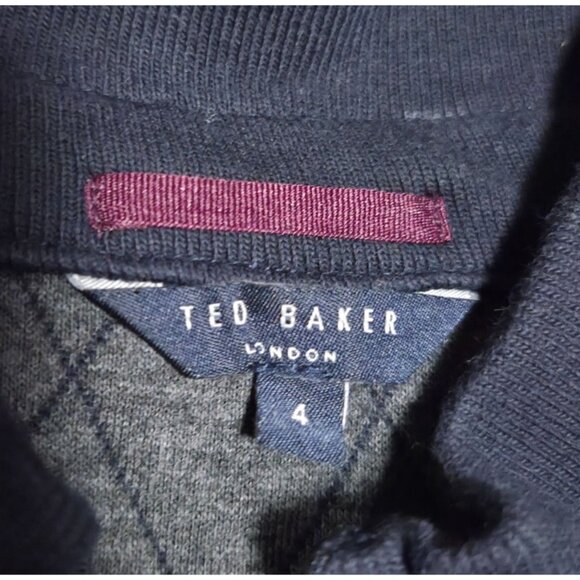 Ted Baker London Quilted Jacket Kartel Size 4 (UK Large) Navy & Gray - Picture 3 of 10